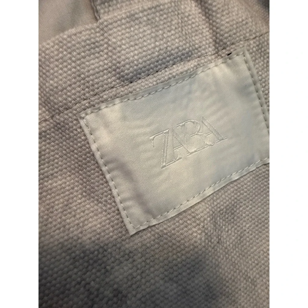 Zara Man Grey Tie Dye Acid Wash Full Zip Canvas Jacket L 3918/406/805